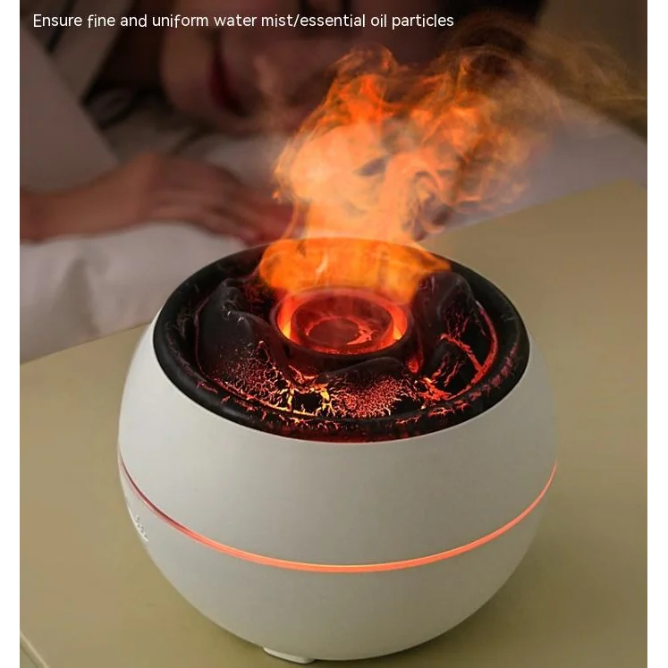 Volcanic Flame Aroma Diffuser (White Crack Style)- 360ml