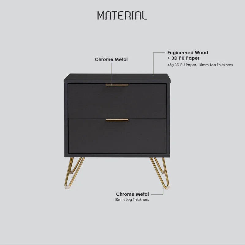 Volos Bedside Table - Minimalist Style - Furniture