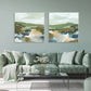 Wall Art 100cmx100cm - Abstract Landscape 2 Sets with White