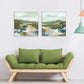 Wall Art 100cmx100cm - Abstract Landscape 2 Sets with White