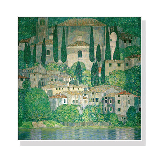 Wall Art 100cmx100cm - Kirche In Cassone by Gustav Klimt