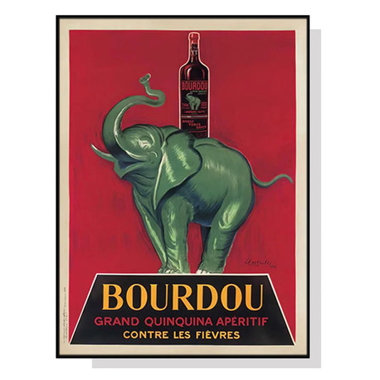 Wall Art 100cmx150cm - Bourdou with Black Frame Canvas