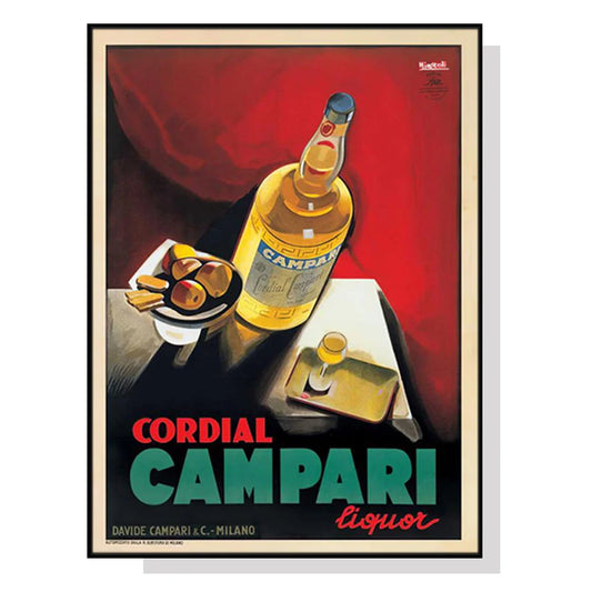 Wall Art 100cmx150cm - Cordial Campari Liquor with Black