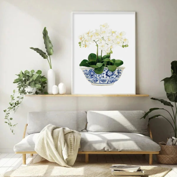 Wall Art 100cmx150cm - Elegant Flower 2 Sets with White