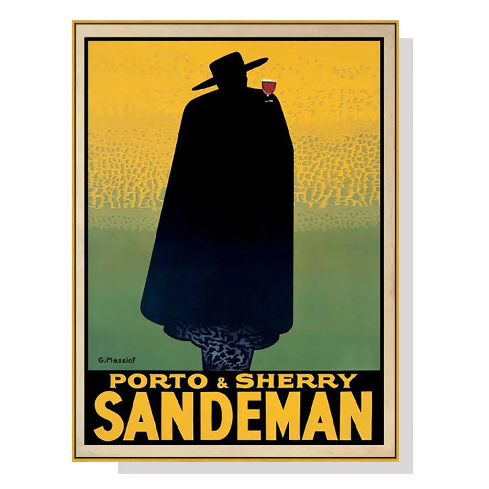 Wall Art 100cmx150cm - Sandeman with Gold Frame Canvas