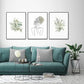 Wall Art 40cm x 60cm Botanical Line Girl 3 Sets Black Frame