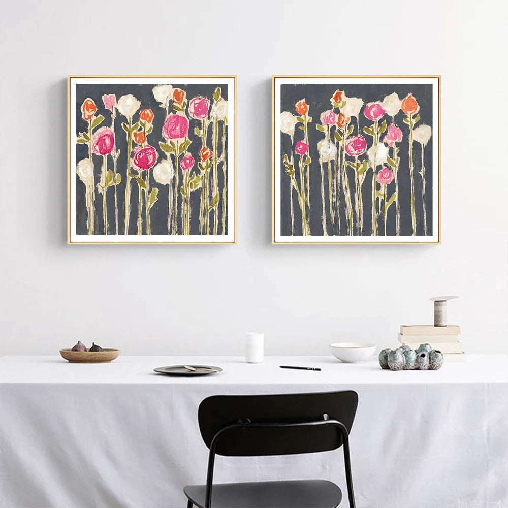 Wall Art 40cmx40cm - Laurels Lollies 2 Sets with Wood Frame