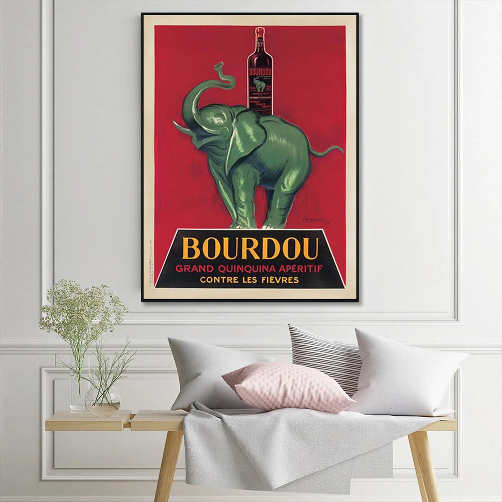Wall Art 40cmx60cm - Bourdou with Black Frame Canvas - Home
