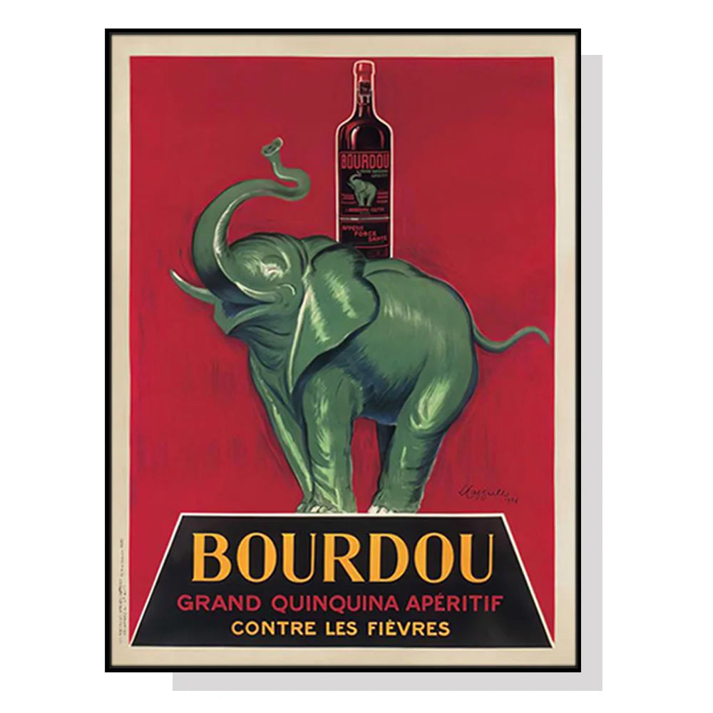Wall Art 40cmx60cm - Bourdou with Black Frame Canvas - Home