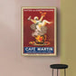 Wall Art 40cmx60cm - Cafe Martin with Gold Frame Canvas