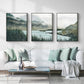 Wall Art 40cmx60cm Landscape 3 Sets - Black Frame Canvas