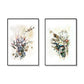 Wall Art 50cm x 70cm Berries and Protea 2 Sets Black Frame