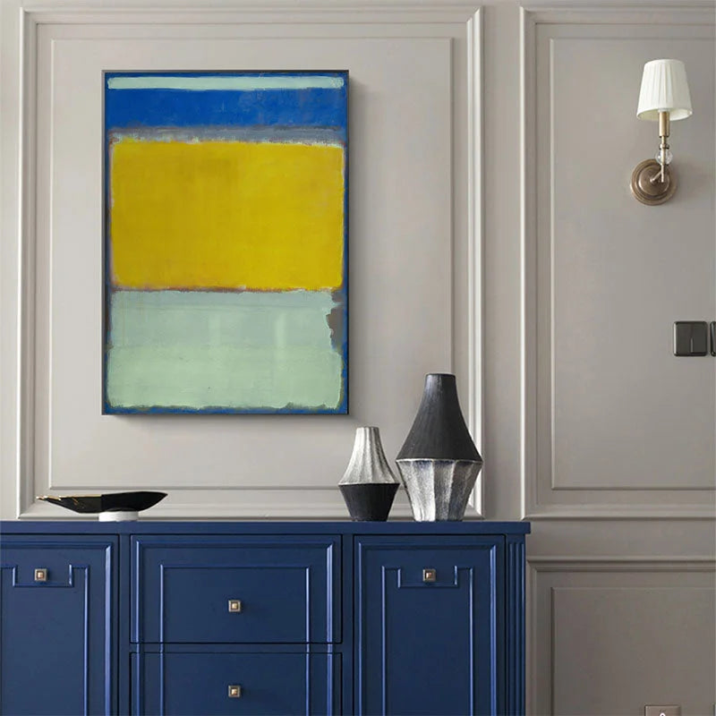 Wall Art - 50cm x 70cm Blue Yellow Green by Mark Rothko