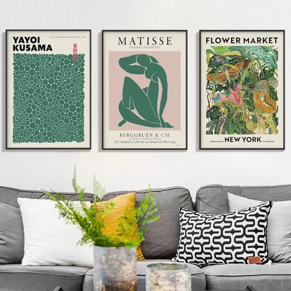 Wall Art 50cm x 70cm Flower Market Matisse Print Yayoi