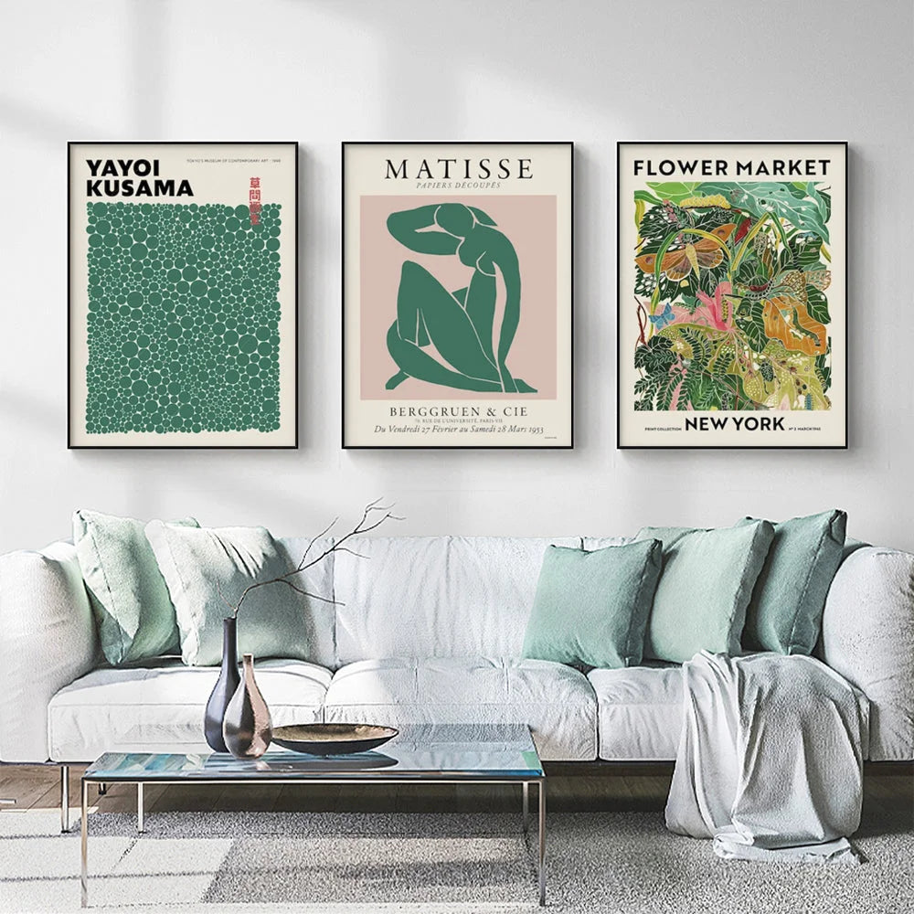 Wall Art 50cm x 70cm Flower Market Matisse Print Yayoi