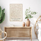 Wall Art 50cm x 70cm William Morris Neutral Wood Frame