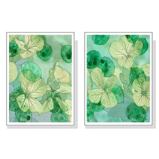 Wall Art 50cm x 70cm Zanzibar Gem 2 Sets White Frame Canvas