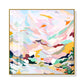 Wall Art 50cm x 50cm Abstract Pink Mountain Hand-Painted
