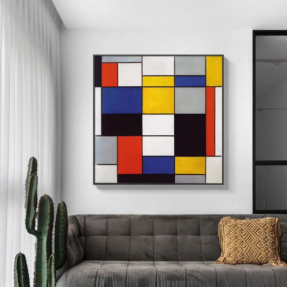 Wall Art 50cm x 50cm Large Composition A by Piet Mondrian