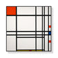 Wall Art 50cmx50cm Abstract Art by Piet Mondrian - Black