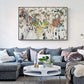Wall Art 50cmx70cm Abstract White Dream Canvas Black Frame