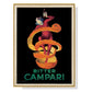 Wall Art 50cmx70cm Bitter Campari Canvas Gold Frame - Home