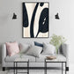 Wall Art 50cmx70cm Black Ink - Black Frame Canvas - Home &