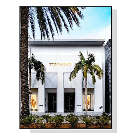 Wall Art 50cmx70cm Fashion Store - Black Frame Canvas