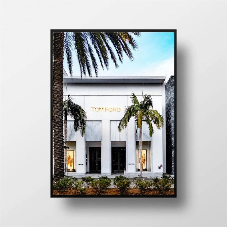 Wall Art 50cmx70cm Fashion Store - Black Frame Canvas