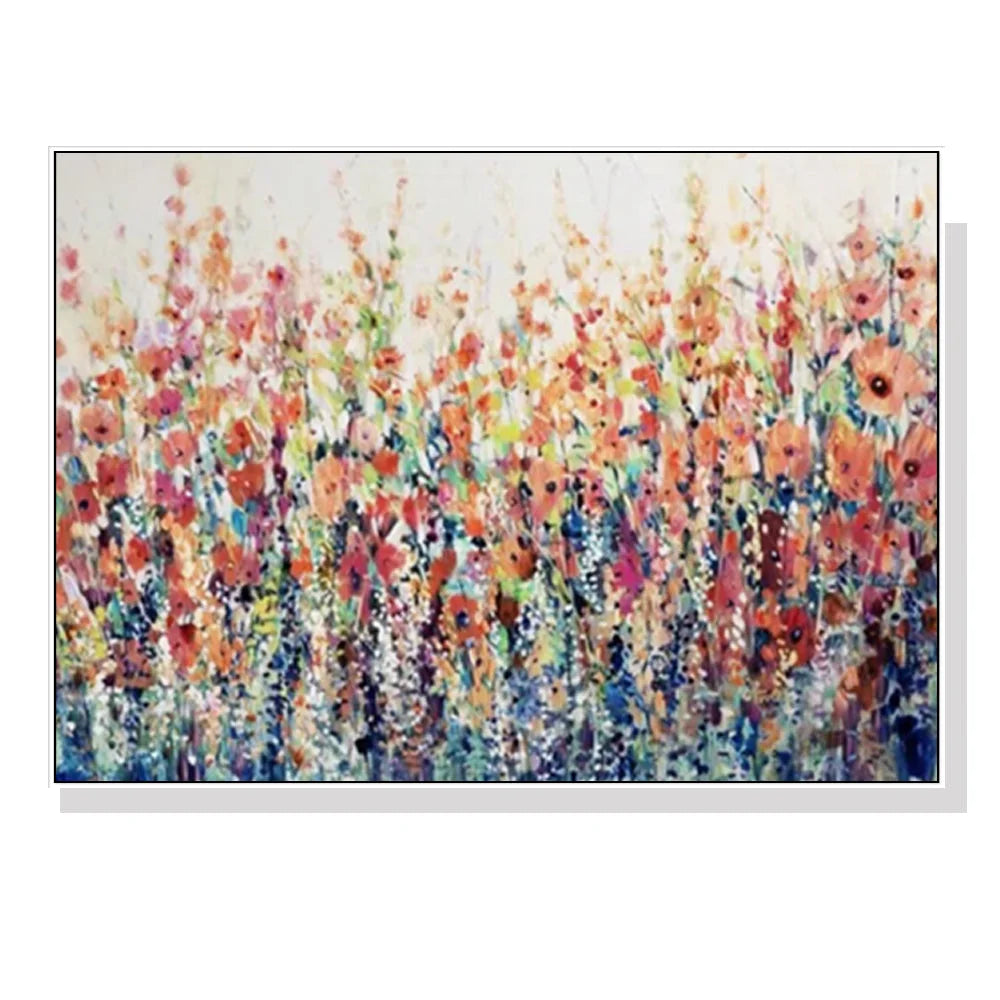 Wall Art 50cmx70cm Flourish Of Spring Canvas White Frame