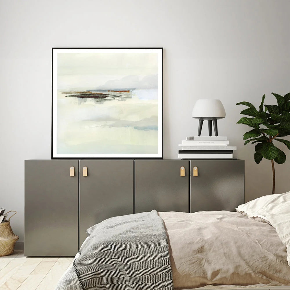 Wall Art 60cmx60cm Atmospheric Edge Canvas Black Frame