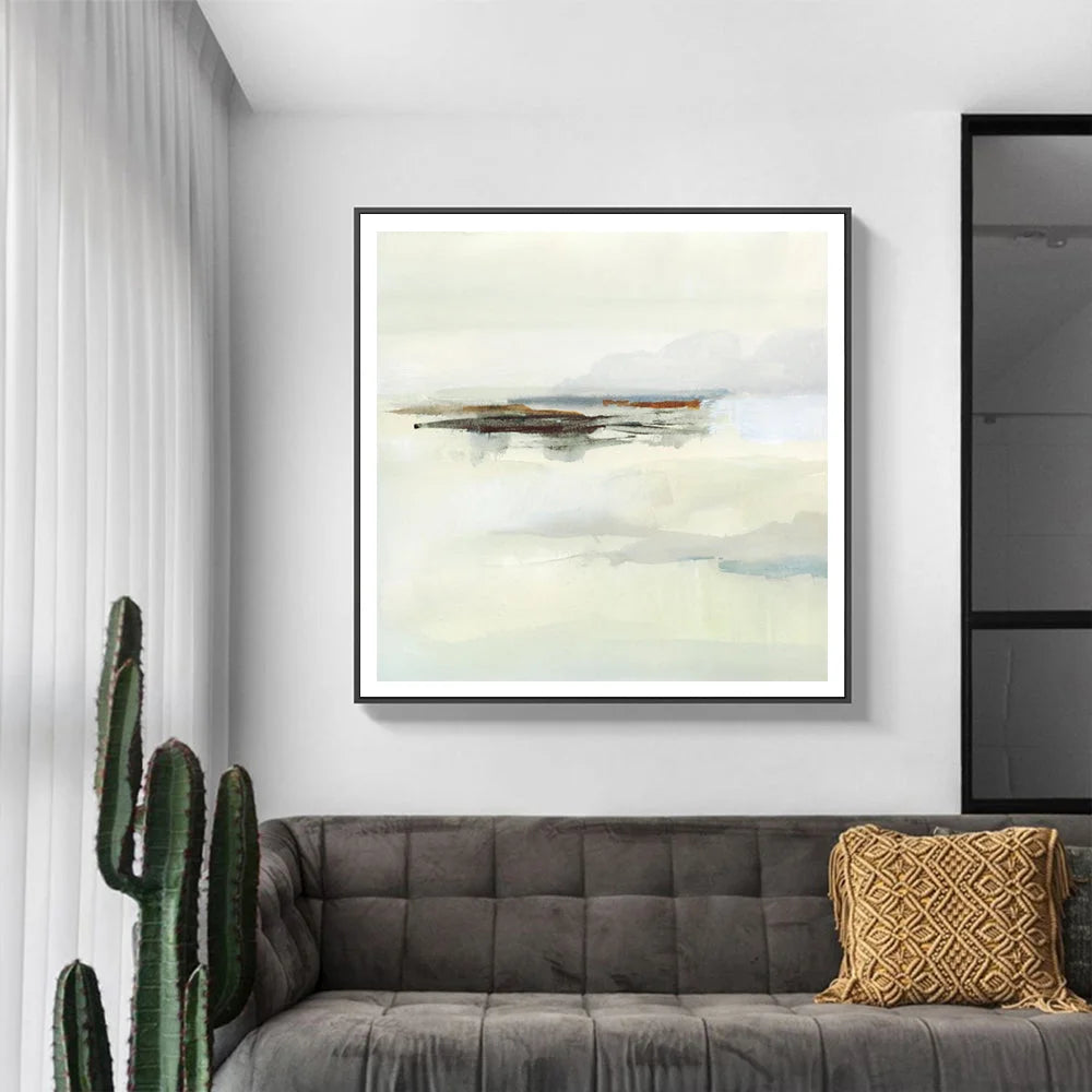 Wall Art 60cmx60cm Atmospheric Edge Canvas Black Frame