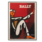 Wall Art - 70cm x 100cm Bally Man by Villemot Black Frame