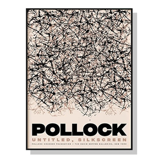 Wall Art 70cm x 100cm Jackson Pollock Exhibition II Black