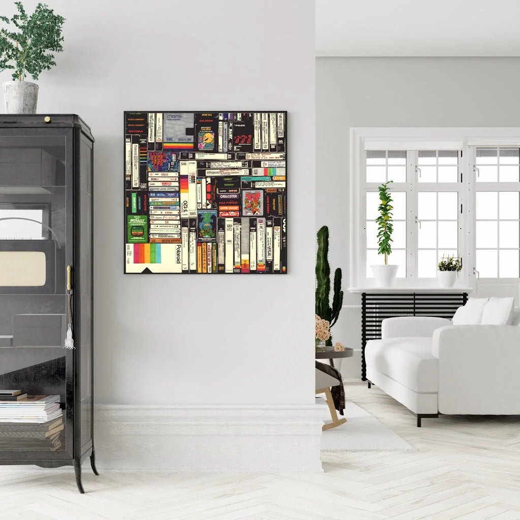 Wall Art 70cm x 70cm Book Black Frame Canvas - Home & Garden