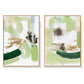 Wall Art 70cmx100cm Abstract Green Mint 2 Sets Canvas Gold