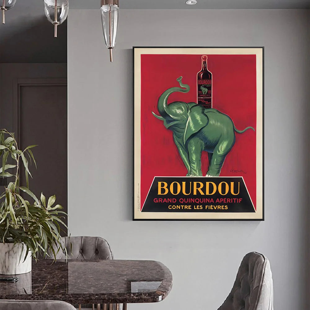 Wall Art 70cmx100cm Bourdou Canvas Black Frame - Home &