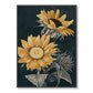 Wall Art 70cmx100cm Sunflowers - Black Frame Canvas - Home