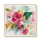 Wall Art 70cmx70cm Floral Brunch Canvas Gold Frame - Home &
