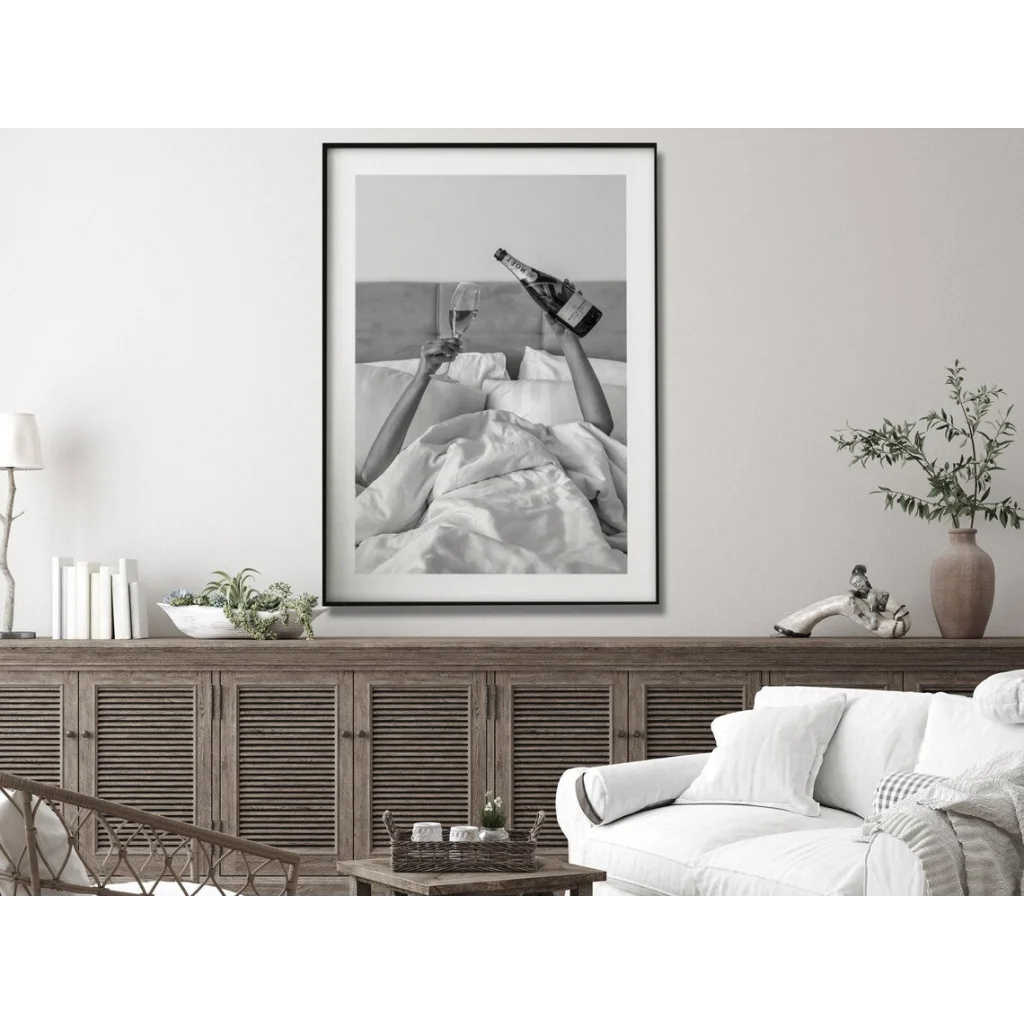 Wall Art 70x100cm Vintage Fashion Feminist Picture Black