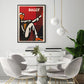 Wall Art - 80cm x 120cm Bally Man by Villemot Black Frame