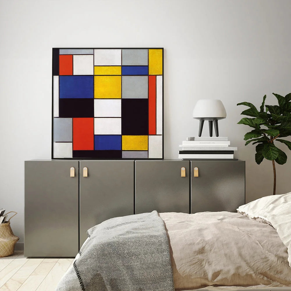 Wall Art 80cm x 80cm Large Composition A by Piet Mondrian