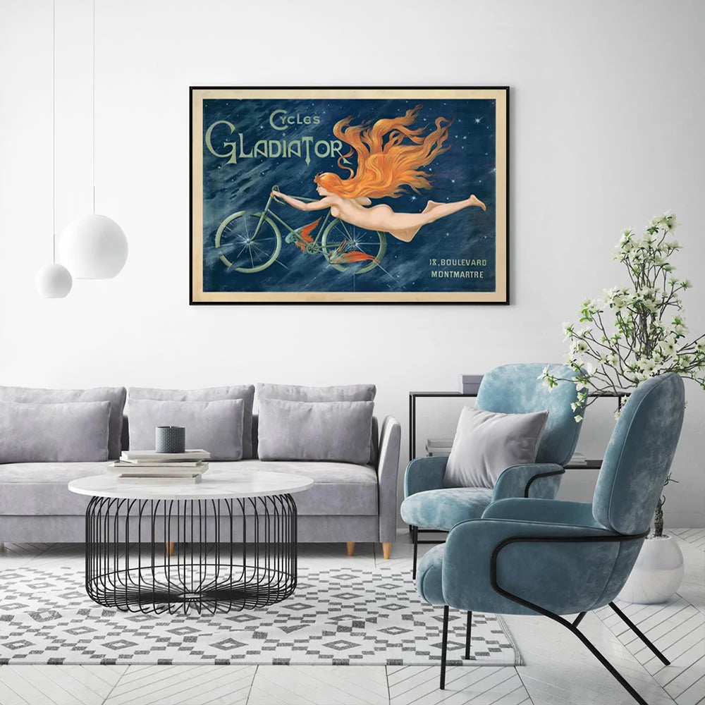 Wall Art 80cmx120cm Marchio Art Cycles Gladiator Canvas