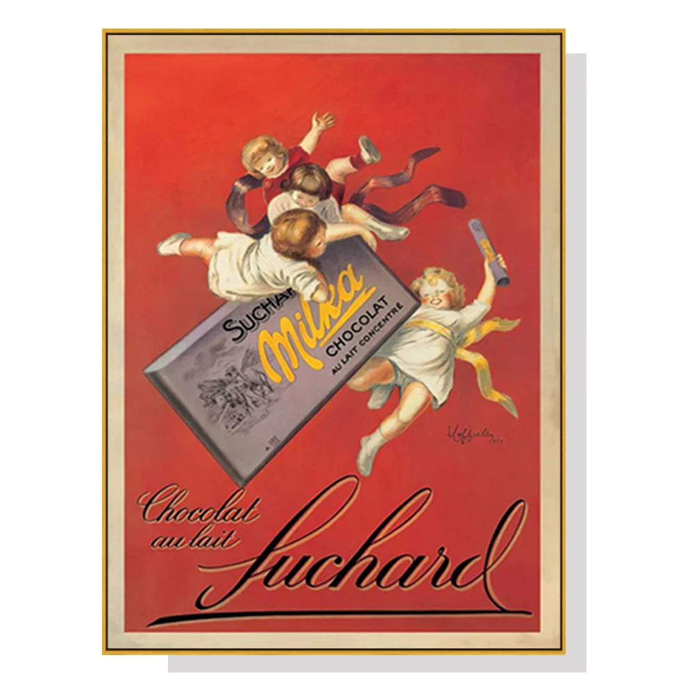 Wall Art 80cmx120cm Milka Chocolates by Suchard Canvas Gold