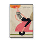 Wall Art 80cmx120cm Scooter - Black Frame Canvas - Home &
