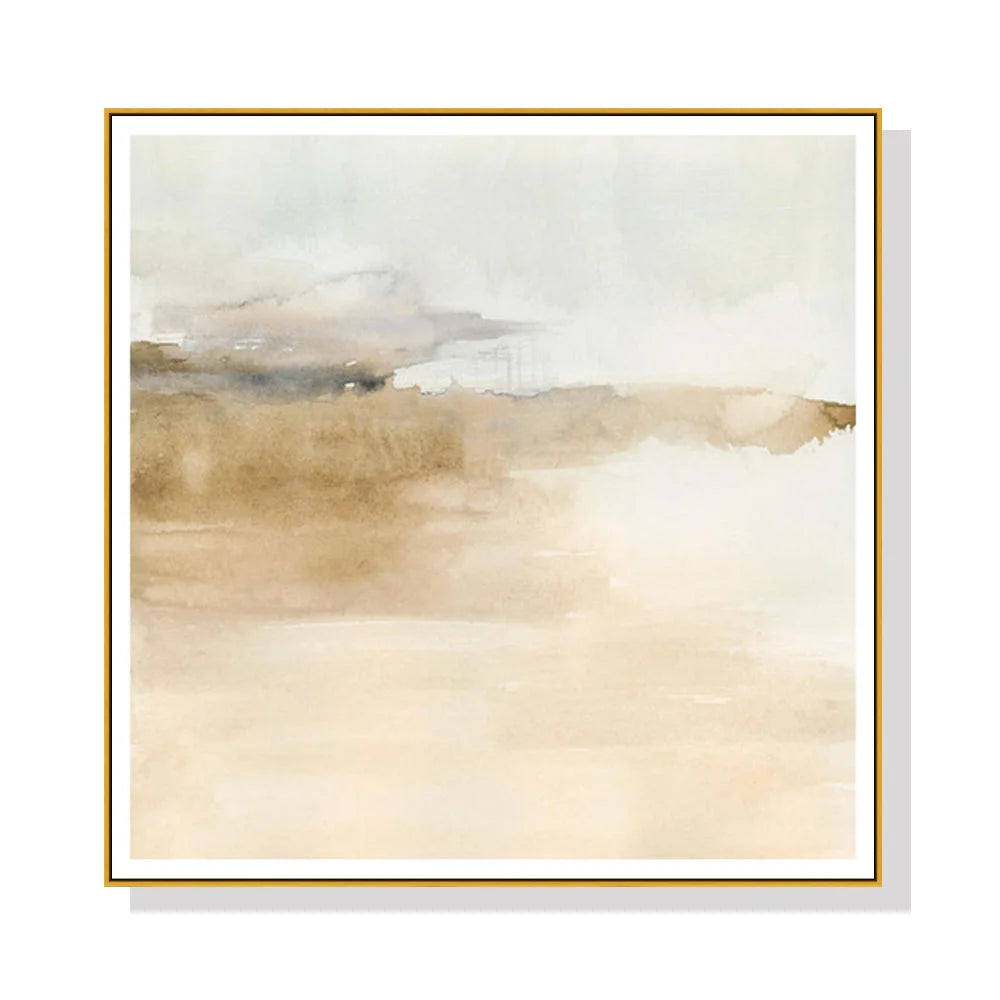 Wall Art 80cmx80cm Atmospheric Edge II Canvas Gold Frame