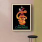 Wall Art 90cmx135cm - Bitter Campari with Gold Frame Canvas