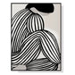 Wall Art 90cmx135cm - Mid Century Figure with Black Frame