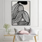 Wall Art 90cmx135cm - Mid Century Figure with Black Frame