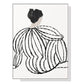 Wall Art 90cmx135cm - Modern Lady with White Frame Canvas